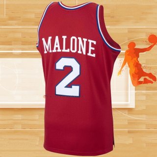 Camiseta Philadelphia 76ers Moses Malone NO 2 Mitchell & Ness 1982-83 Rojo