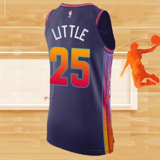 Camiseta Phoenix Suns Nassir Little NO 25 Ciudad Autentico 2023-24 Violeta