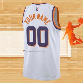 Camiseta Phoenix Suns Personalizada Association 2023-24 Blanco
