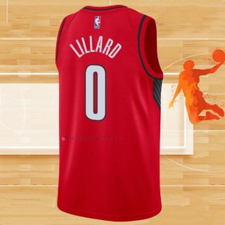 Camiseta Portland Trail Blazers Damian Lillard NO 0 Statement 2019-20 Rojo