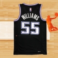 Camiseta Sacramento Kings Jason Williams NO 55 Ciudad 2021-22 Negro