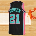 Camiseta San Antonio Spurs Tim Duncan NO 21 Mitchell & Ness 1998-99 Rosa Negro