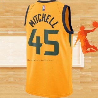 Camiseta Utah Jazz Donovan Mitchell NO 45 Statement 2020 Amarillo