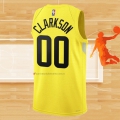 Camiseta Utah Jazz Jordan Clarkson NO 00 Icon 2022-23 Amarillo