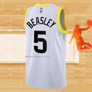 Camiseta Utah Jazz Malik Beasley NO 5 Association 2022-23 Blanco