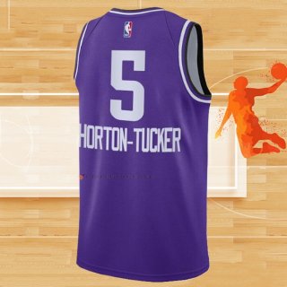 Camiseta Utah Jazz Talen Horton-Tucker NO 5 Ciudad 2023-24 Violeta